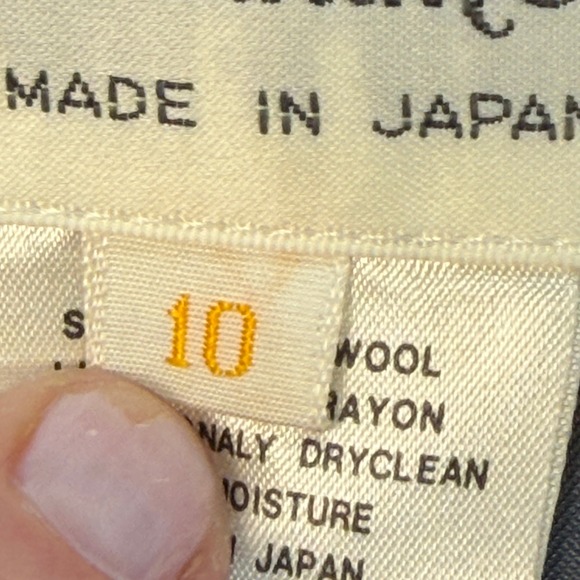 VTG Thalhimers Wool Herringbone Gray Blazer Made in Japan SIze 10 - Picture 9 of 14